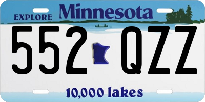 MN license plate 552QZZ