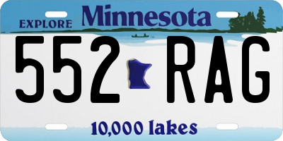 MN license plate 552RAG