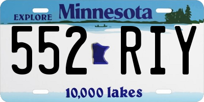 MN license plate 552RIY