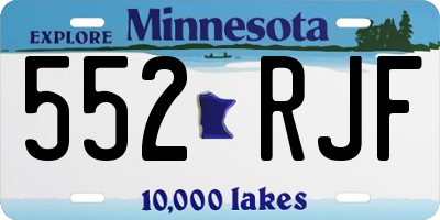 MN license plate 552RJF