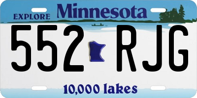 MN license plate 552RJG