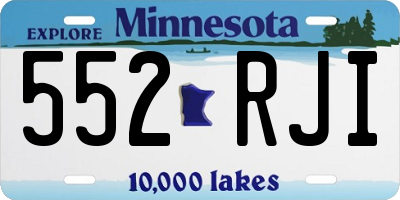 MN license plate 552RJI
