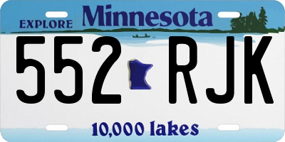MN license plate 552RJK