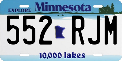 MN license plate 552RJM