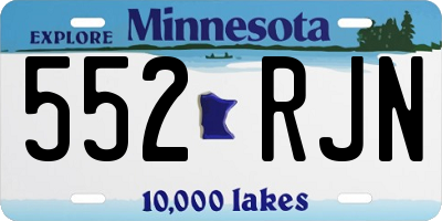 MN license plate 552RJN