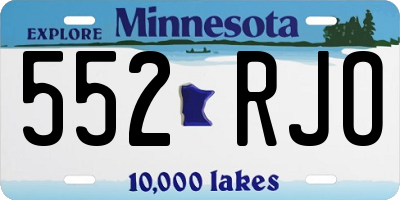 MN license plate 552RJO