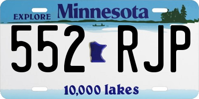 MN license plate 552RJP