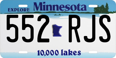 MN license plate 552RJS