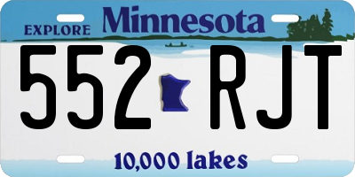 MN license plate 552RJT