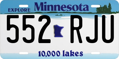 MN license plate 552RJU