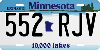 MN license plate 552RJV