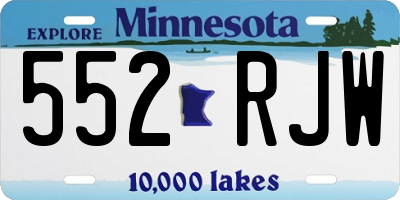 MN license plate 552RJW