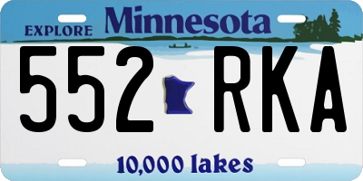 MN license plate 552RKA