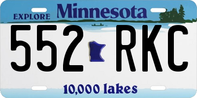 MN license plate 552RKC