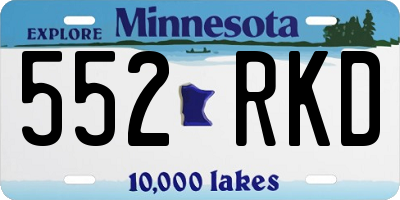 MN license plate 552RKD