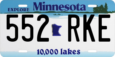 MN license plate 552RKE