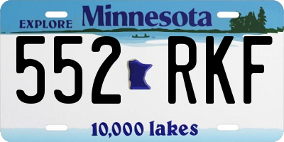 MN license plate 552RKF