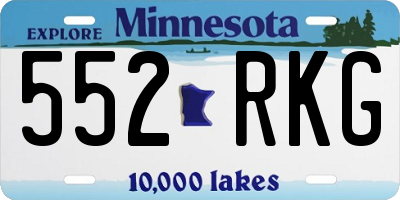 MN license plate 552RKG