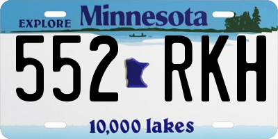 MN license plate 552RKH
