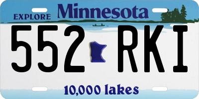 MN license plate 552RKI