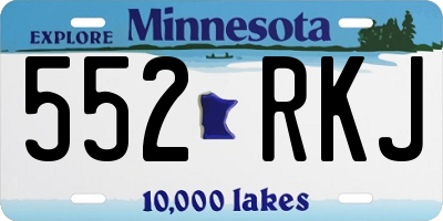 MN license plate 552RKJ