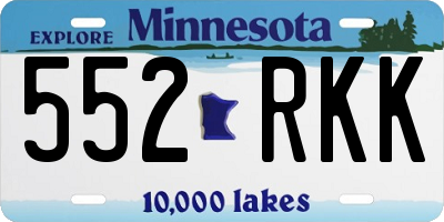 MN license plate 552RKK
