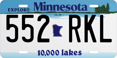 MN license plate 552RKL