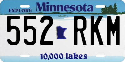 MN license plate 552RKM