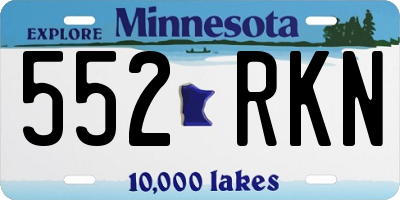 MN license plate 552RKN