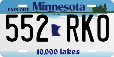 MN license plate 552RKO