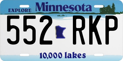 MN license plate 552RKP