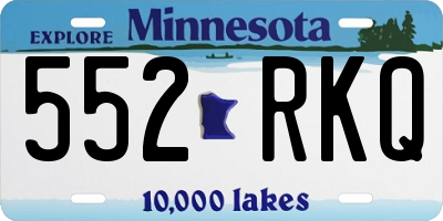 MN license plate 552RKQ