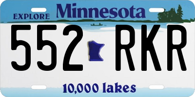 MN license plate 552RKR