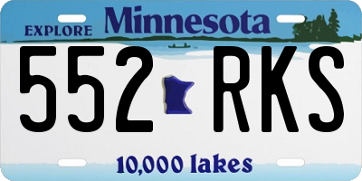 MN license plate 552RKS