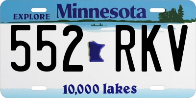 MN license plate 552RKV