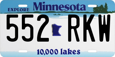 MN license plate 552RKW