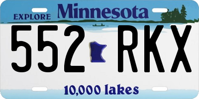 MN license plate 552RKX