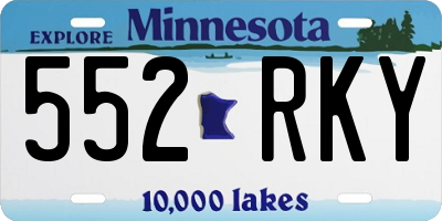 MN license plate 552RKY