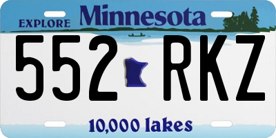 MN license plate 552RKZ