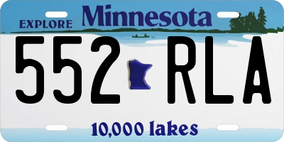 MN license plate 552RLA
