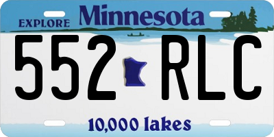 MN license plate 552RLC