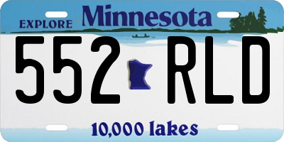 MN license plate 552RLD