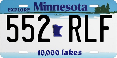 MN license plate 552RLF