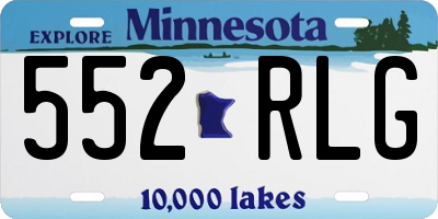 MN license plate 552RLG
