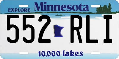 MN license plate 552RLI