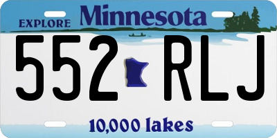 MN license plate 552RLJ