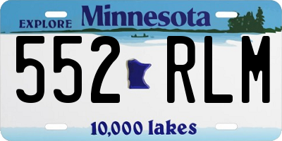 MN license plate 552RLM