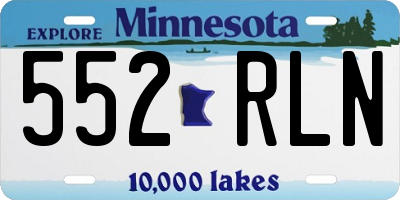 MN license plate 552RLN