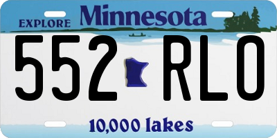 MN license plate 552RLO