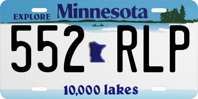 MN license plate 552RLP
